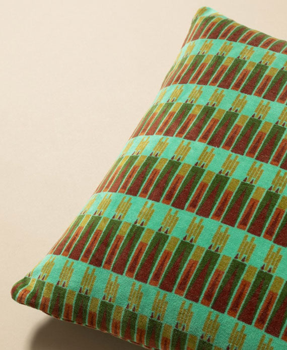 Kissen COUSSIN CARRE VELOURS - Vienne Biscay Green – 100% Baumwolle