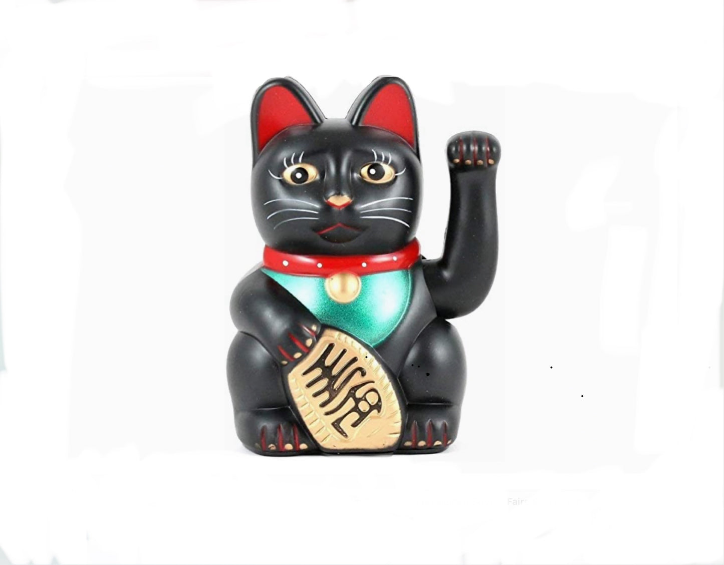 Schwarze Winkekatze - 15 cm