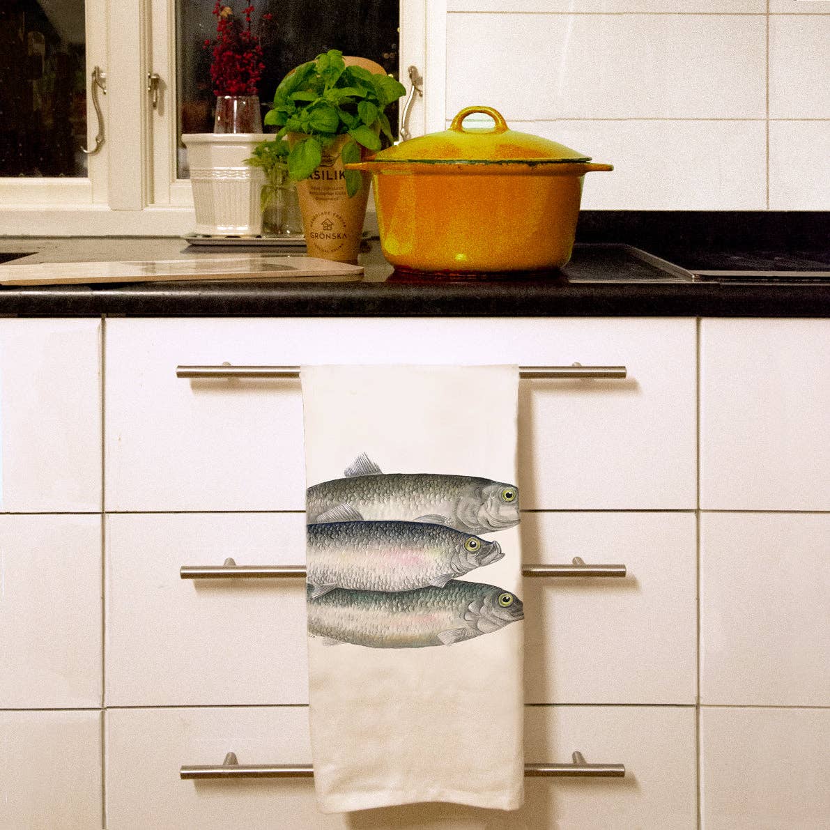 Geschirrtuch/Küchentuch mit Fischen