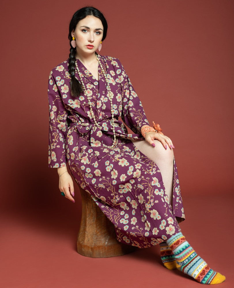 Kimono, Morgenmantel, Bademantel von Les Touristes Paris – 100% Baumwolle