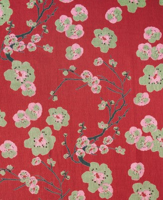 Langer Bademantel - Blossom Red Brick