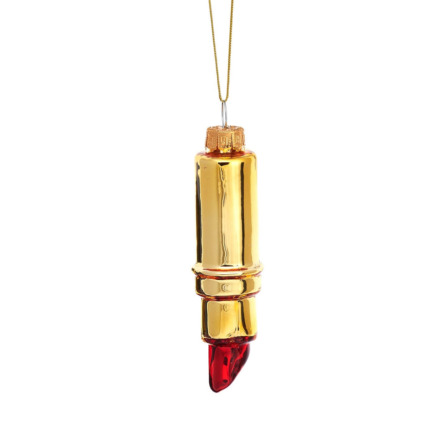 Weihnachtsbaumkugel in Lippenstiftform