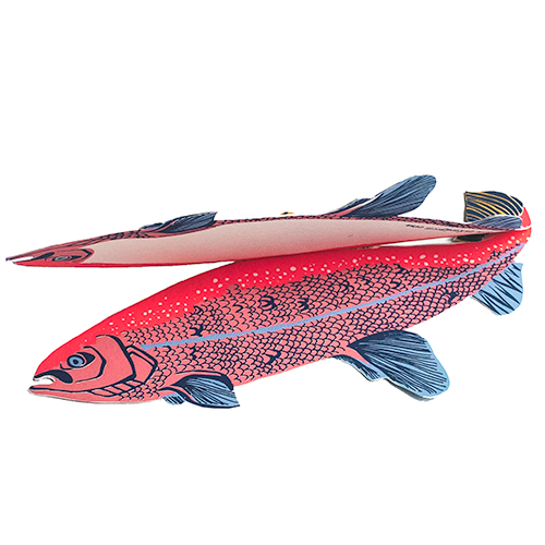 Lachs-Grußkarte
