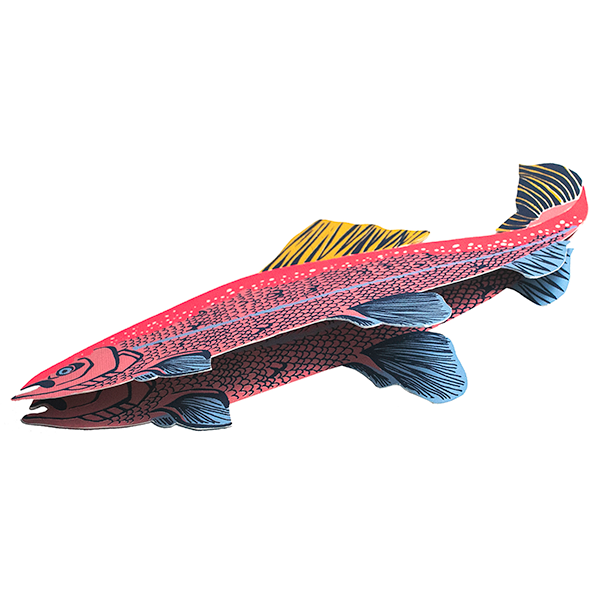 Lachs-Grußkarte