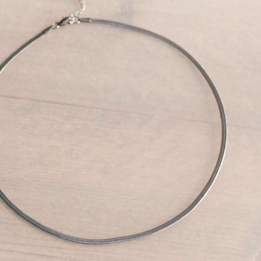 Flat Snake Chain 3mm - Silver Color