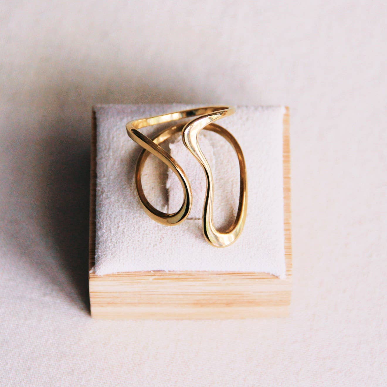 Statement Retro-Ring — vergoldet