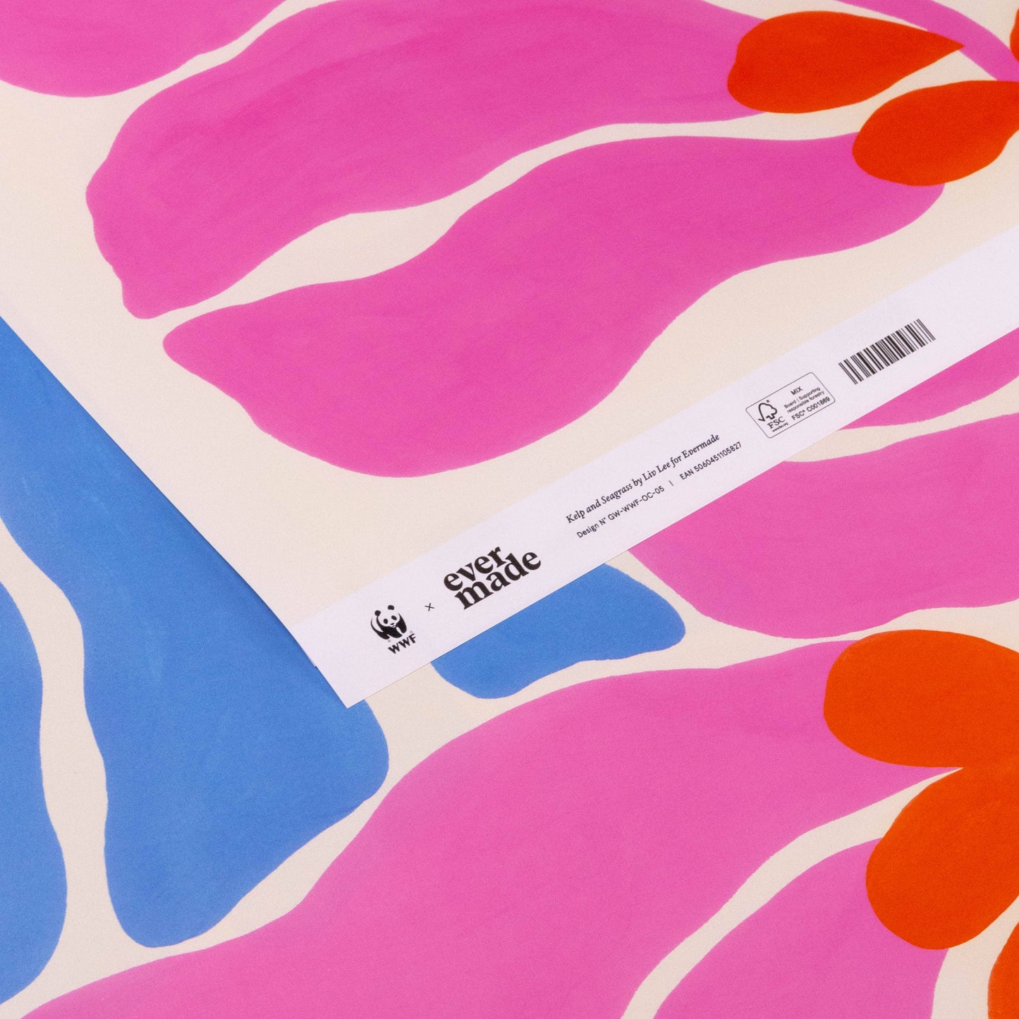 Geschenkpapier mit Tang und Seegras von Liv Lee x WWF