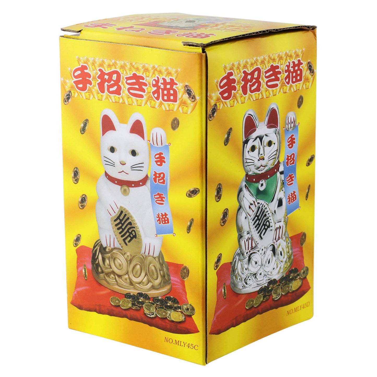 Glückskatze Maneki-neko Winkekatze 11cm weiß
