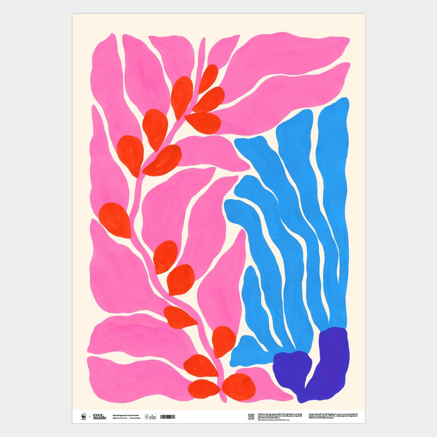 Geschenkpapier mit Tang und Seegras von Liv Lee x WWF