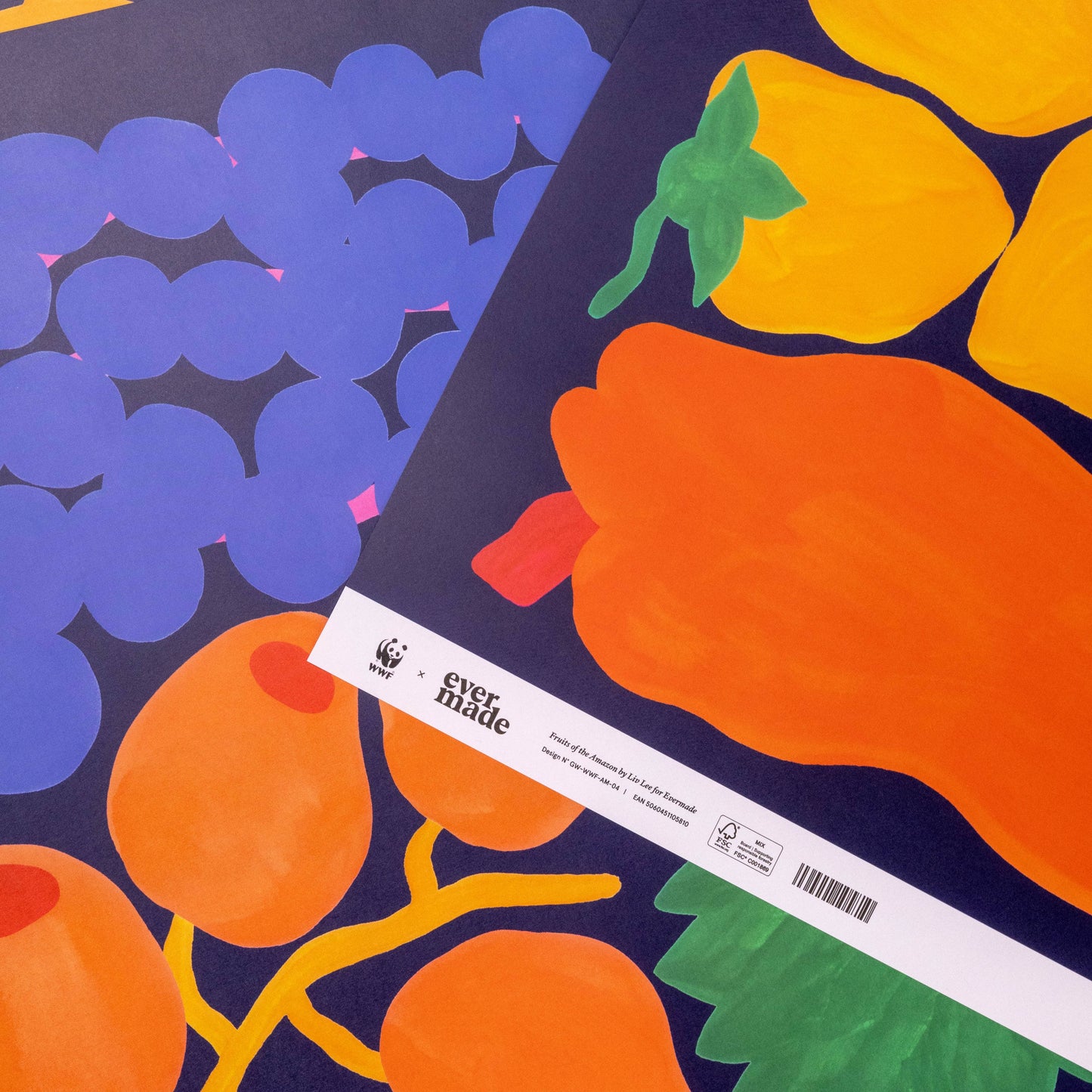 Geschenkpapier „Früchte des Amazonas“ von Liv Lee x WWF