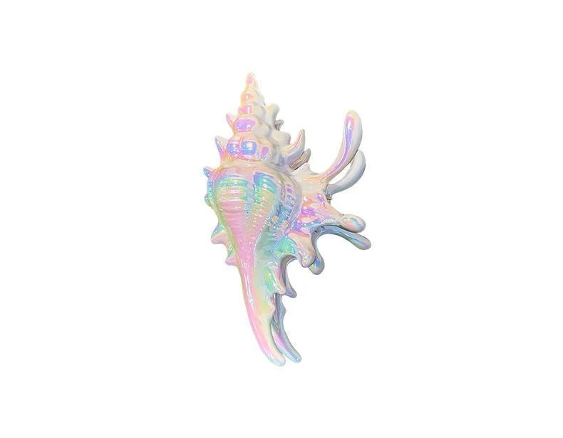 Große Perlmutt Muschel Haarklammer aus Plastik