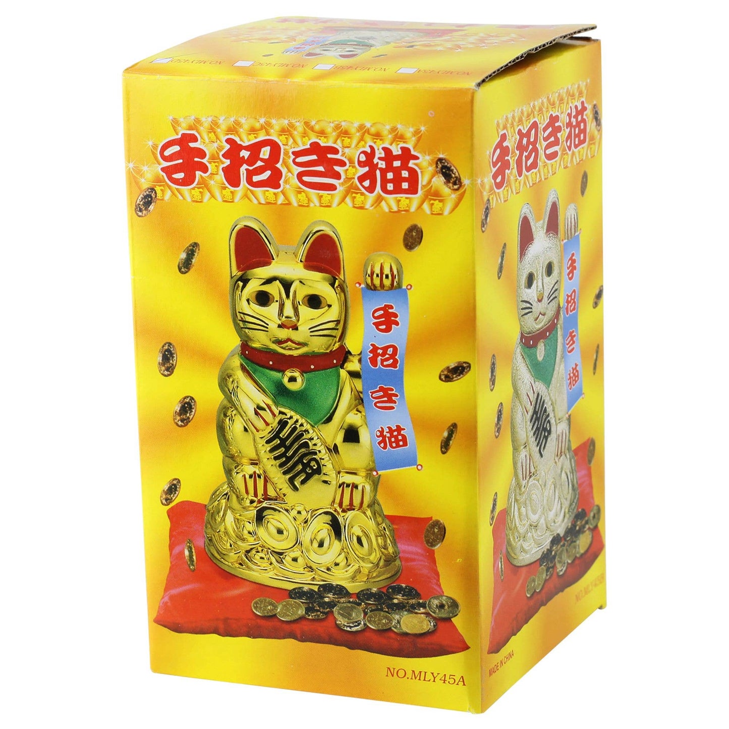 Glückskatze Maneki-neko Winkekatze 11cm weiß