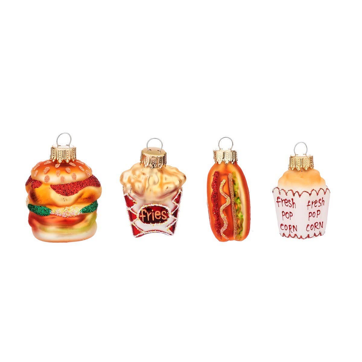 Lustige Fastfood-Kugeln, 4er-Set