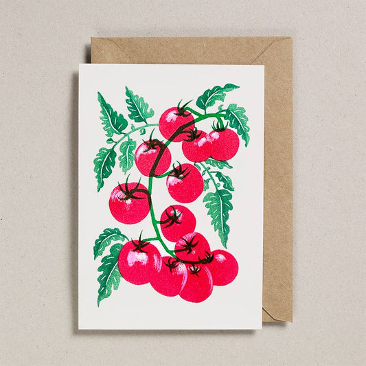 Grußkarte aus der Serie "Grow" (frei übersetzt "Garteln") mit Tomaten