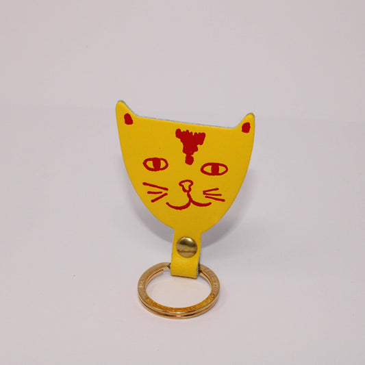Katzen-Schlüsselanhänger: Gelb