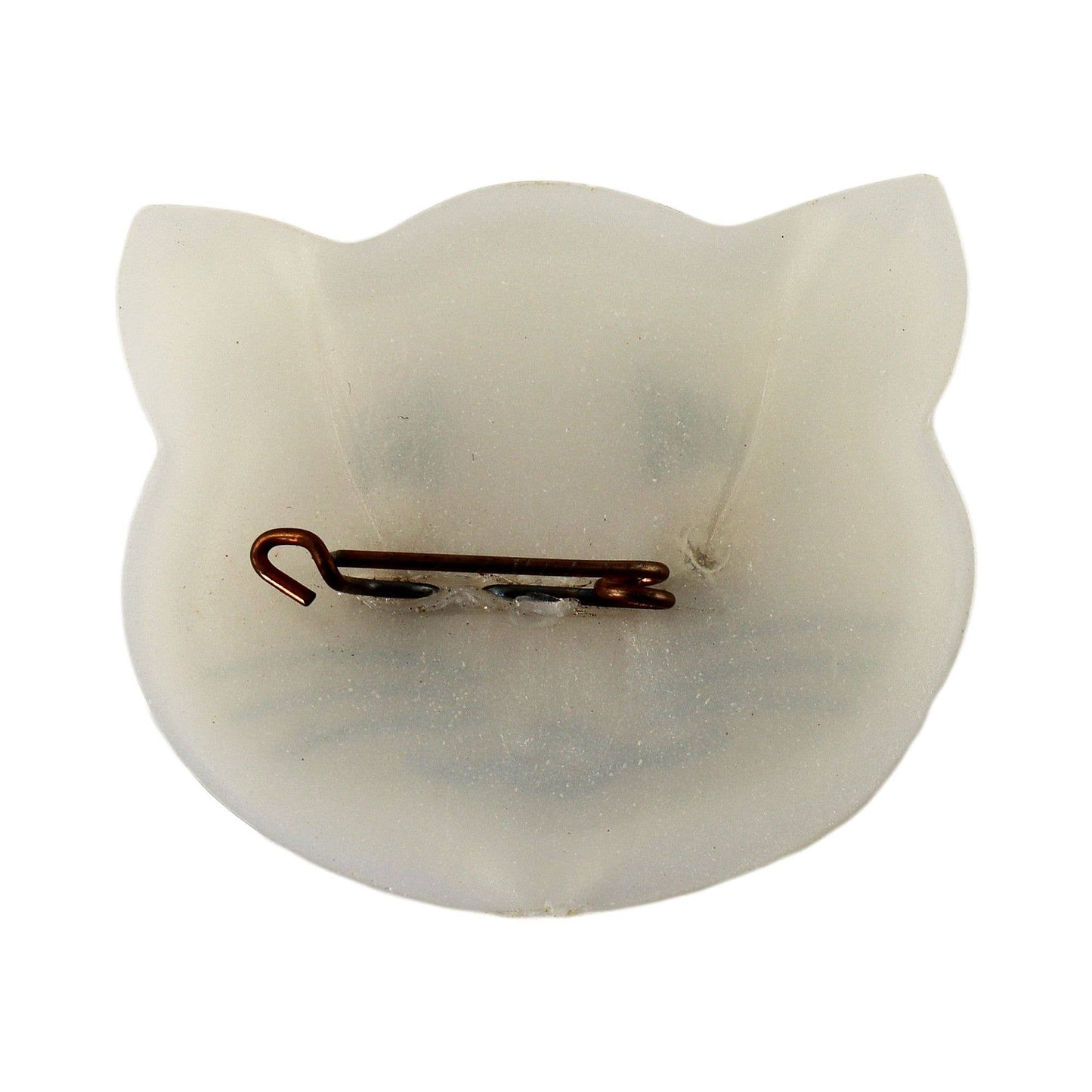 Anstecker Katzenkopf orange DDR Anstecknadel