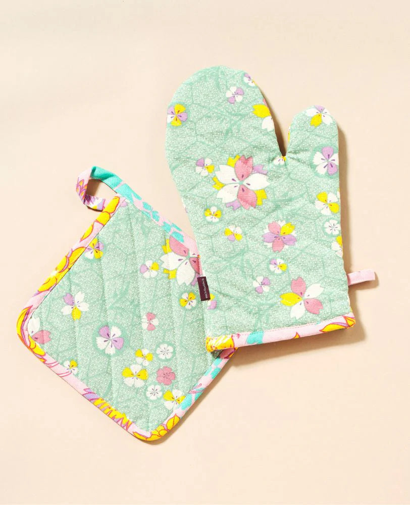 Ofenhandschuh und Topflappen-Set von Les Touristes Paris – 100% Baumwolle