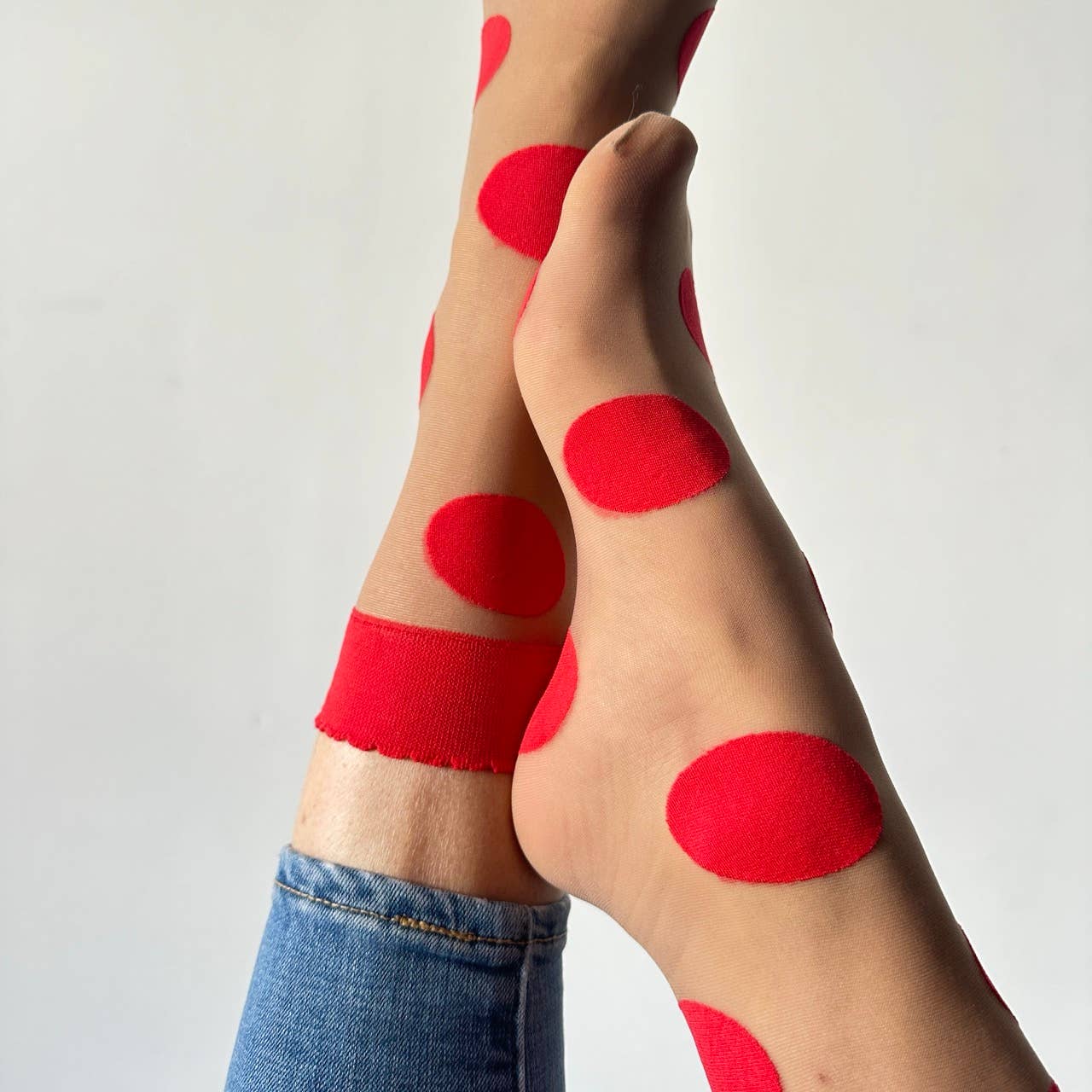 Isabelle rote große Tupfen-Fantasiesocke