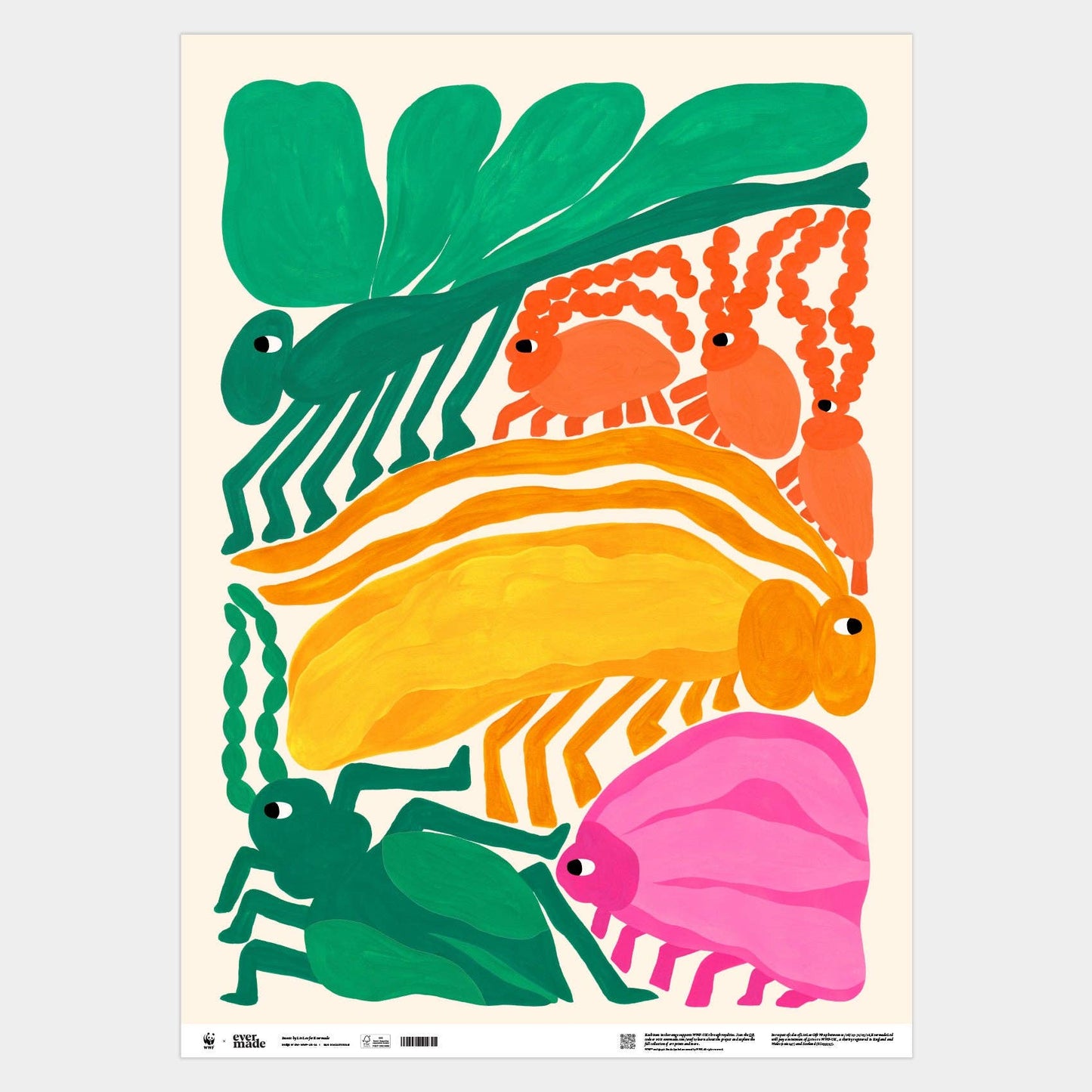 Geschenkpapier „Insekten“ von Liv Lee x WWF