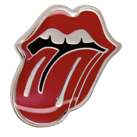 Rolling Stones Pin rot silber