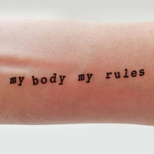 MY BODY MY RULES Tattoo (2er-Pack)