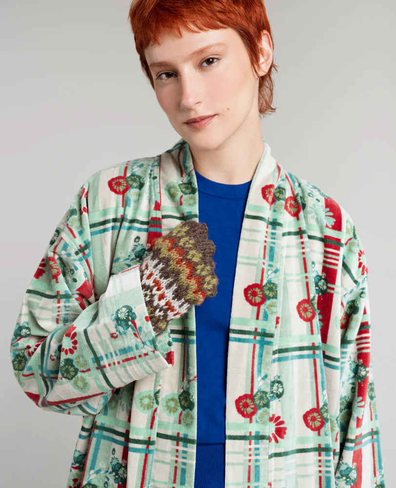 Samtener Morgenmantel, Bademantel von Les Touristes Paris – 100% Baumwolle