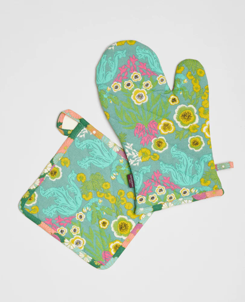 Ofenhandschuh und Topflappen-Set von Les Touristes Paris – 100% Baumwolle