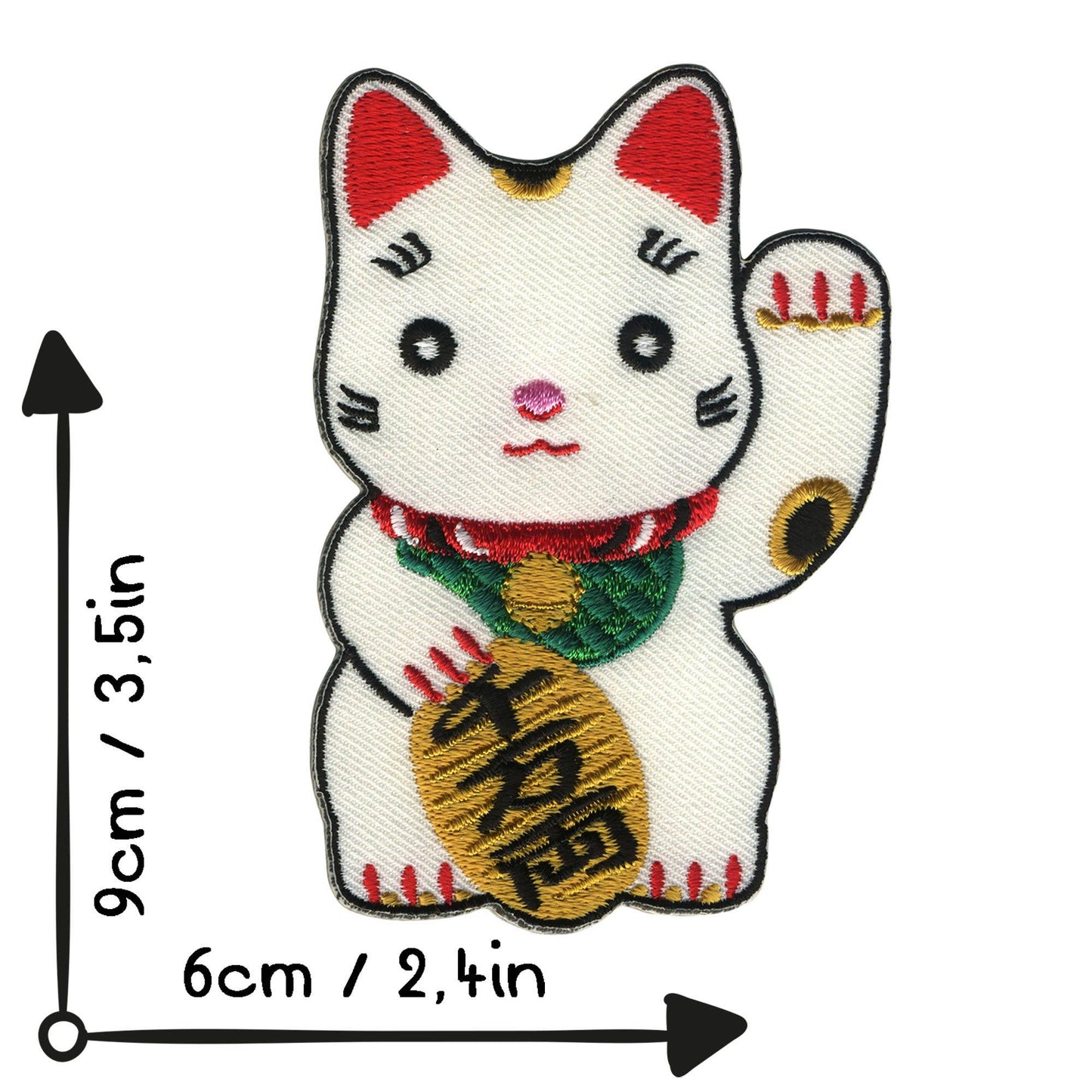 Aufnäher Winkekatze-Glückskatze Glücksbringer Patch