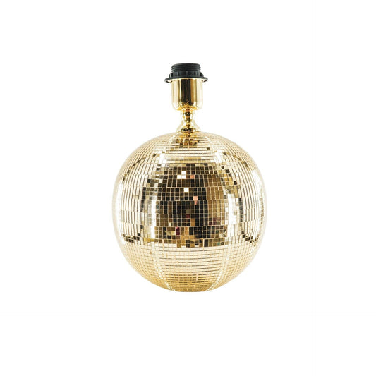 Lampe - Tischlampe Discokugel - Glas - Gold - 20x20x20cm
