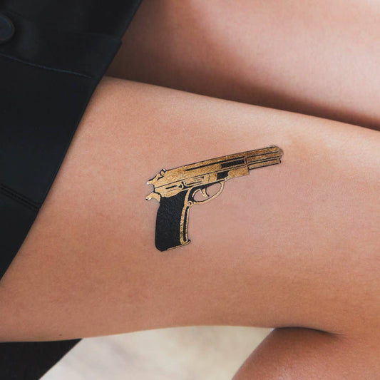 Das Golden Gun Tattoo (2er-Pack)