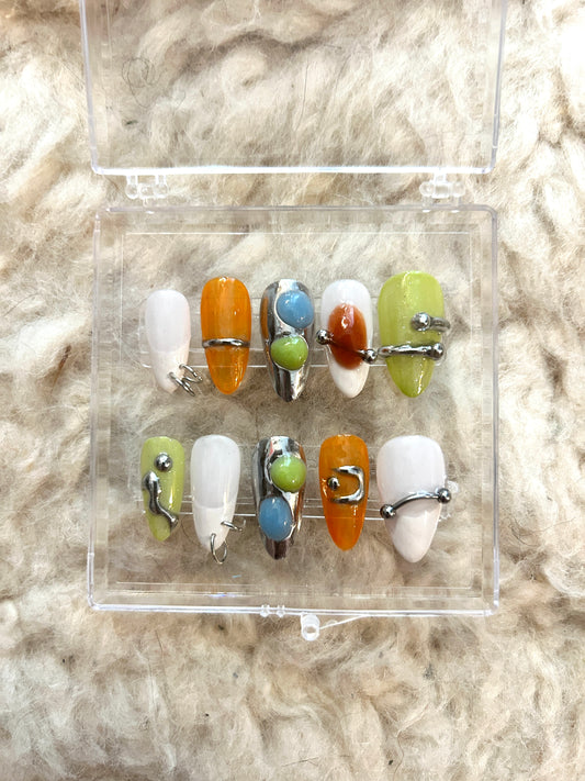 Set Press-On Nails - handgemacht von Ida