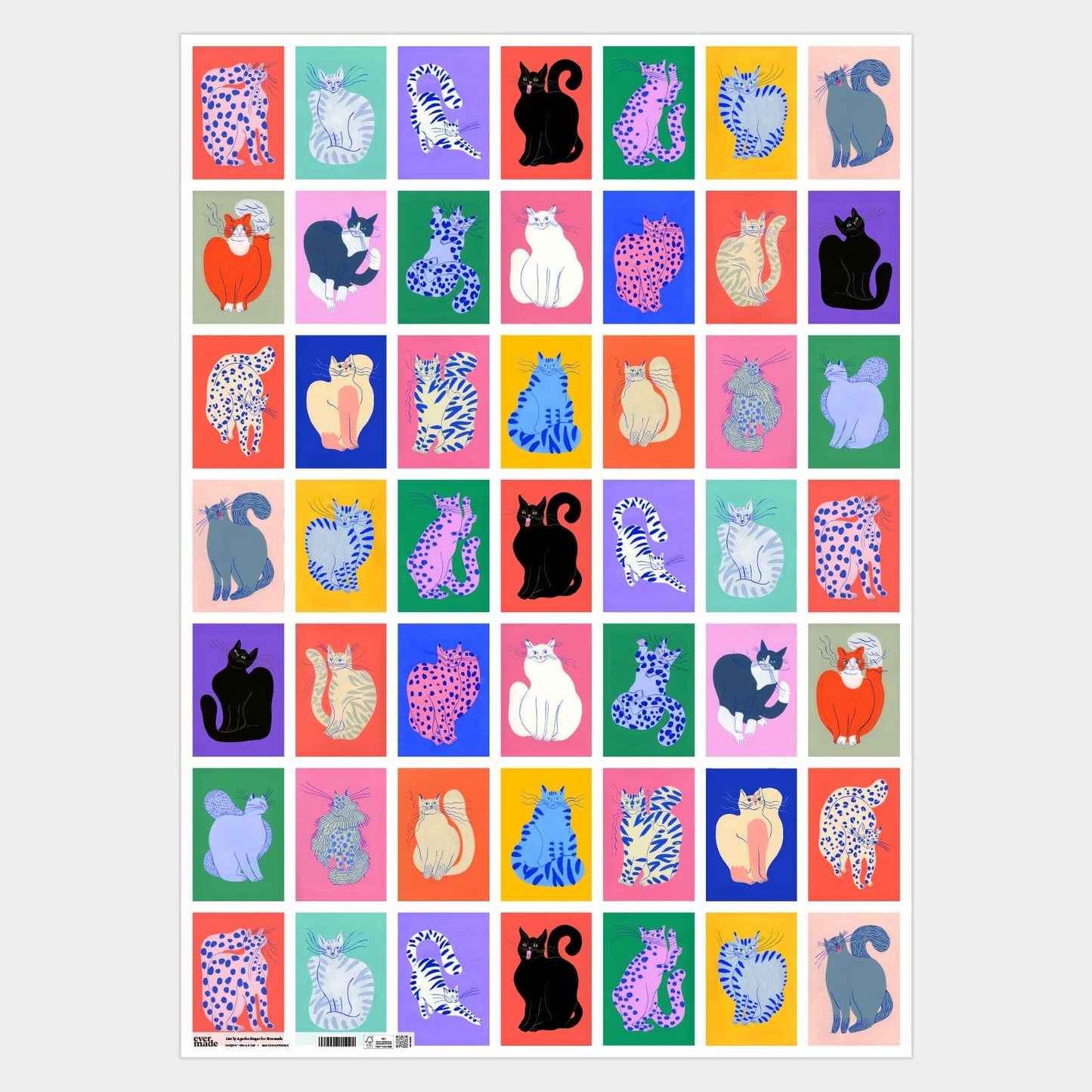 Katzen-Geschenkpapier von Agathe Singer