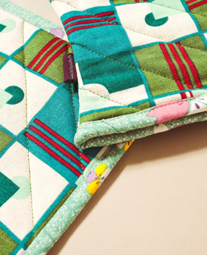 Ofenhandschuh und Topflappen-Set von Les Touristes Paris – 100% Baumwolle