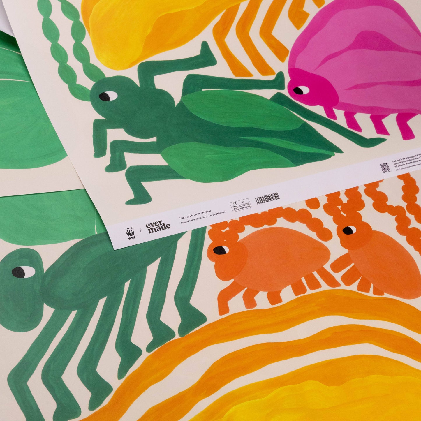 Geschenkpapier „Insekten“ von Liv Lee x WWF