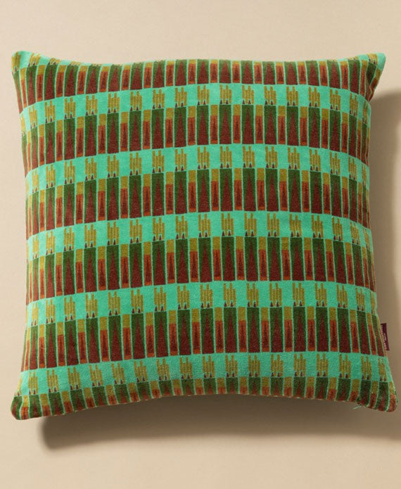 Kissen COUSSIN CARRE VELOURS - Vienne Biscay Green – 100% Baumwolle