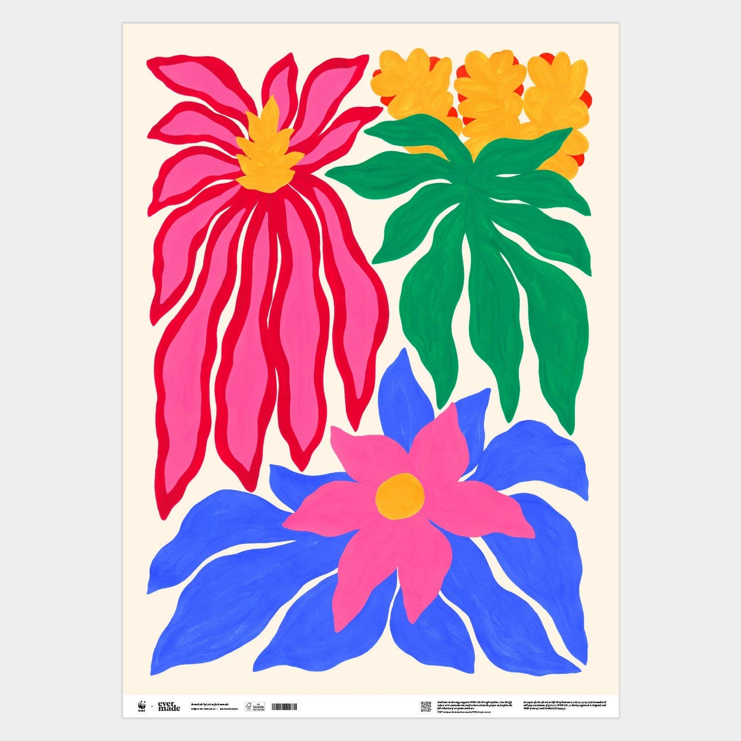 Bromelien-Geschenkpapier von Liv Lee x WWF
