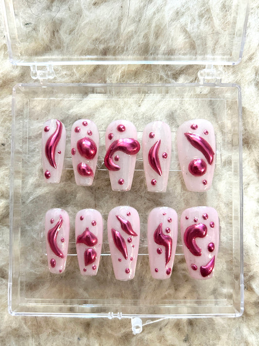 Set Press-On Nails - handgemacht von Ida