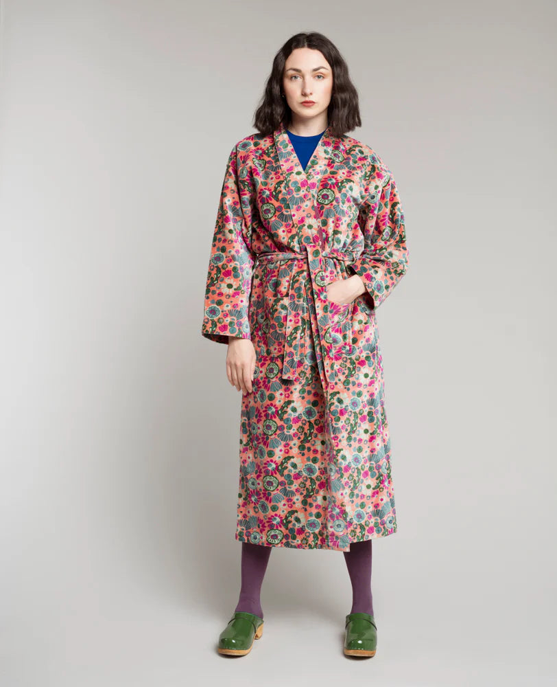 Samtener Morgenmantel, Bademantel von Les Touristes Paris – 100% Baumwolle