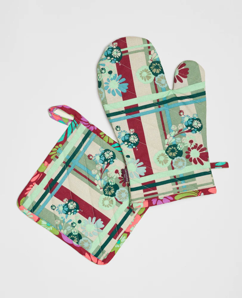 Ofenhandschuh und Topflappen-Set von Les Touristes Paris – 100% Baumwolle