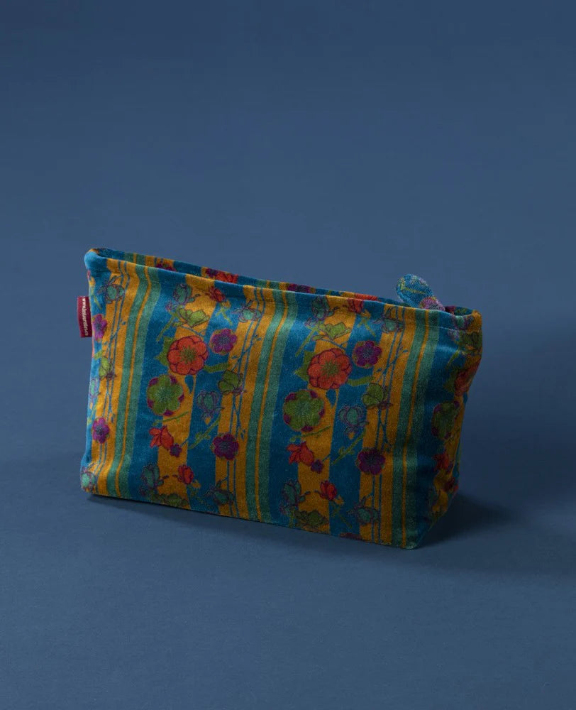 Kulturbeutel/Toiletttasche aus Baumwollsamt