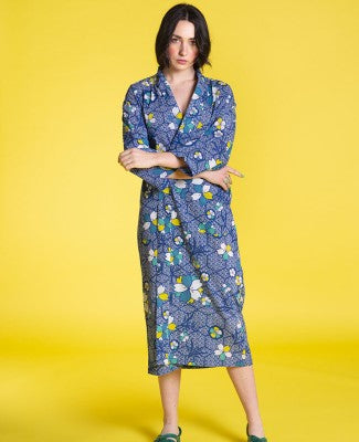 LANGER BADEMANTEL – Kobe indigo