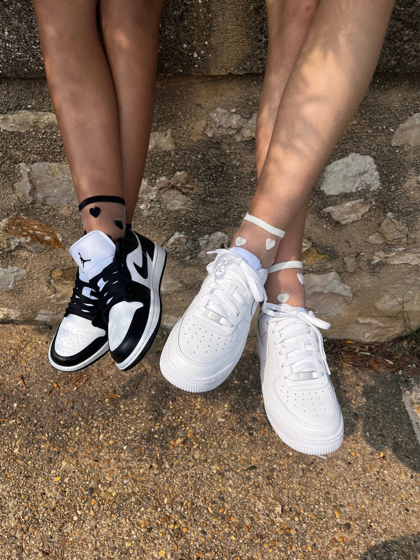 Schwarze Herzsocken - LAURE Söckchen