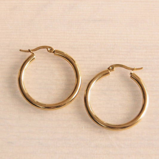 Hoops aus Edelstahl 30mm „Basic“ - Gold