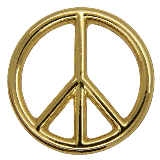 Peace Zeichen Pin Gold