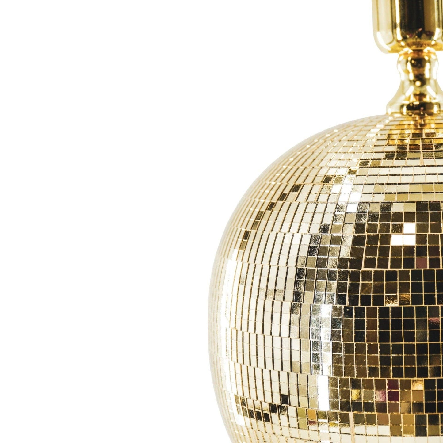 Lampe - Tischlampe Discokugel - Glas - Gold - 20x20x20cm