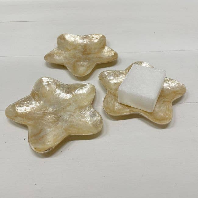 Schaaltje Schelp Capiz XS Gold: Stern