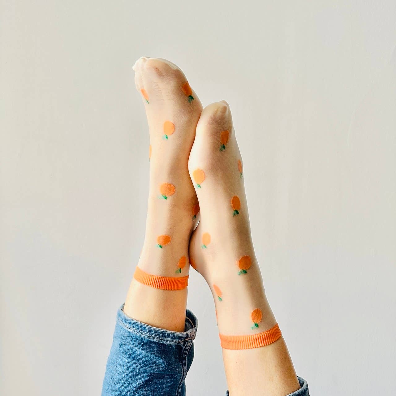 Clémence - Damen-Fantasiesocken mit Früchten - APRIKOSEN