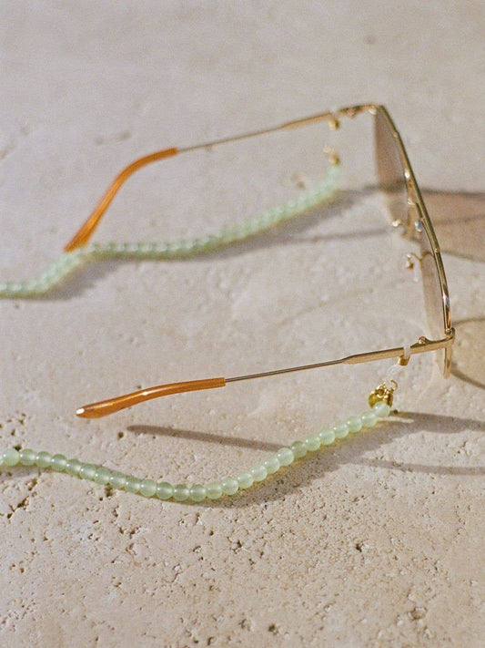 Pastella grüne Brillenkette von Coco Bonito