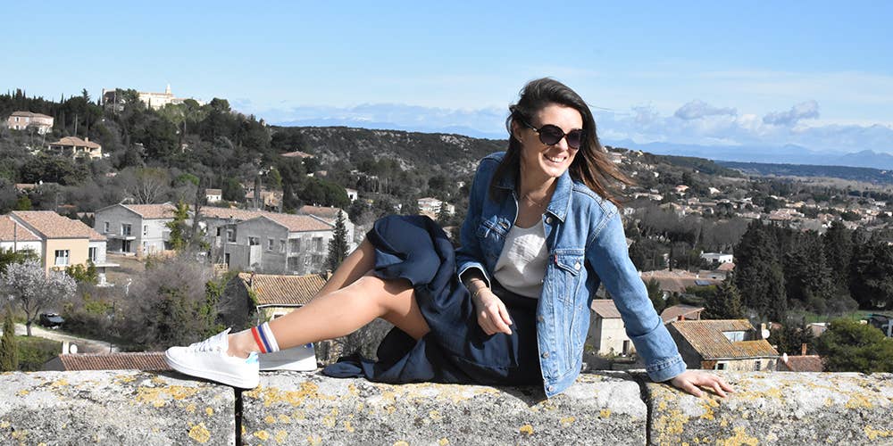 Mimi Damensocken, blau, weiß, rot