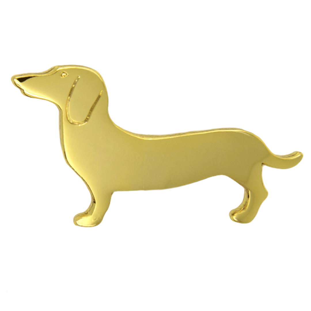 Dackelhund-Pin in gold